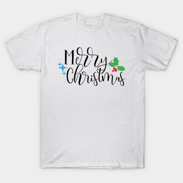 Merry Christmas T-Shirt by Coral Graphics